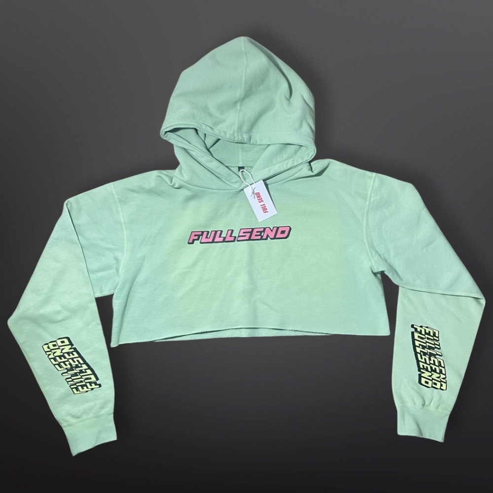 Women's Full Send Crop Top Hoodie